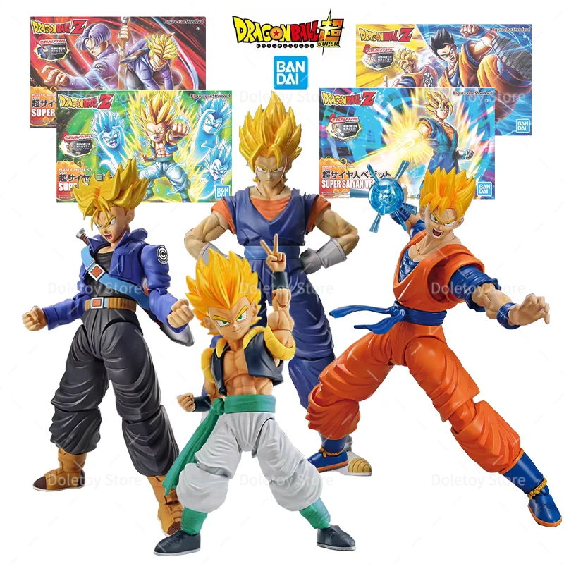 Bandai Genuine Animated Character Rise FRS Series Dragon Ball Z Trunks Gotenks Son Gohan Cell Assembly Action Model Anime Gift