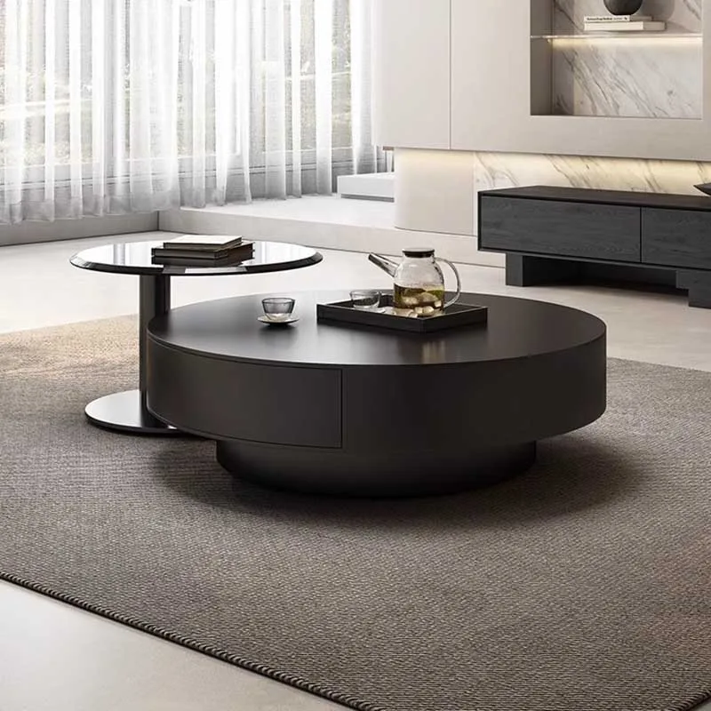 Storage Luxury Coffee Table Modern Design Round Living Room Coffee Table Center Low Floor Tavolino Da Salotto Home Furniture