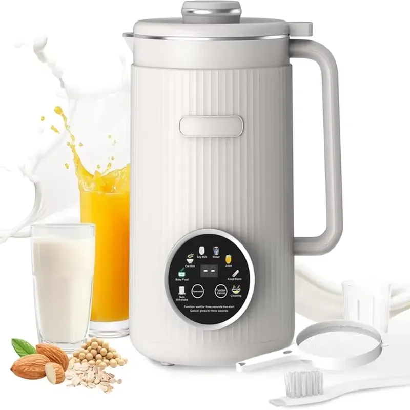 35oz Automatic Soybean Milk Maker with 20 Blades Stainless Steel Container Touch Control Household Nut Milk Machine Self