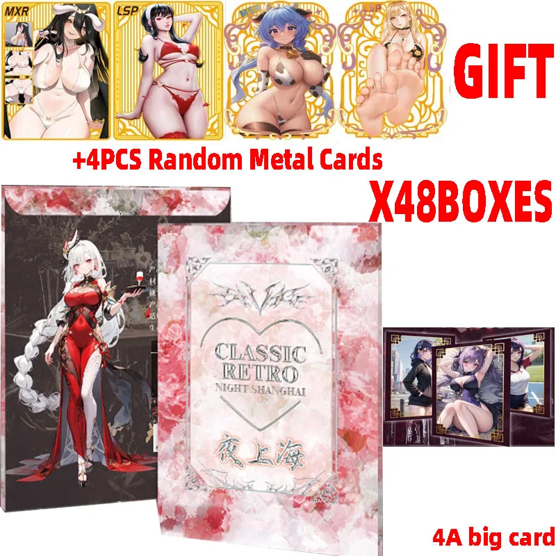 

2024 Goddess Story Cards Beauty Goddess Night of shanghai A4 Big Cards Anime Games Feast Booster Box Toys And Hobbies Gift