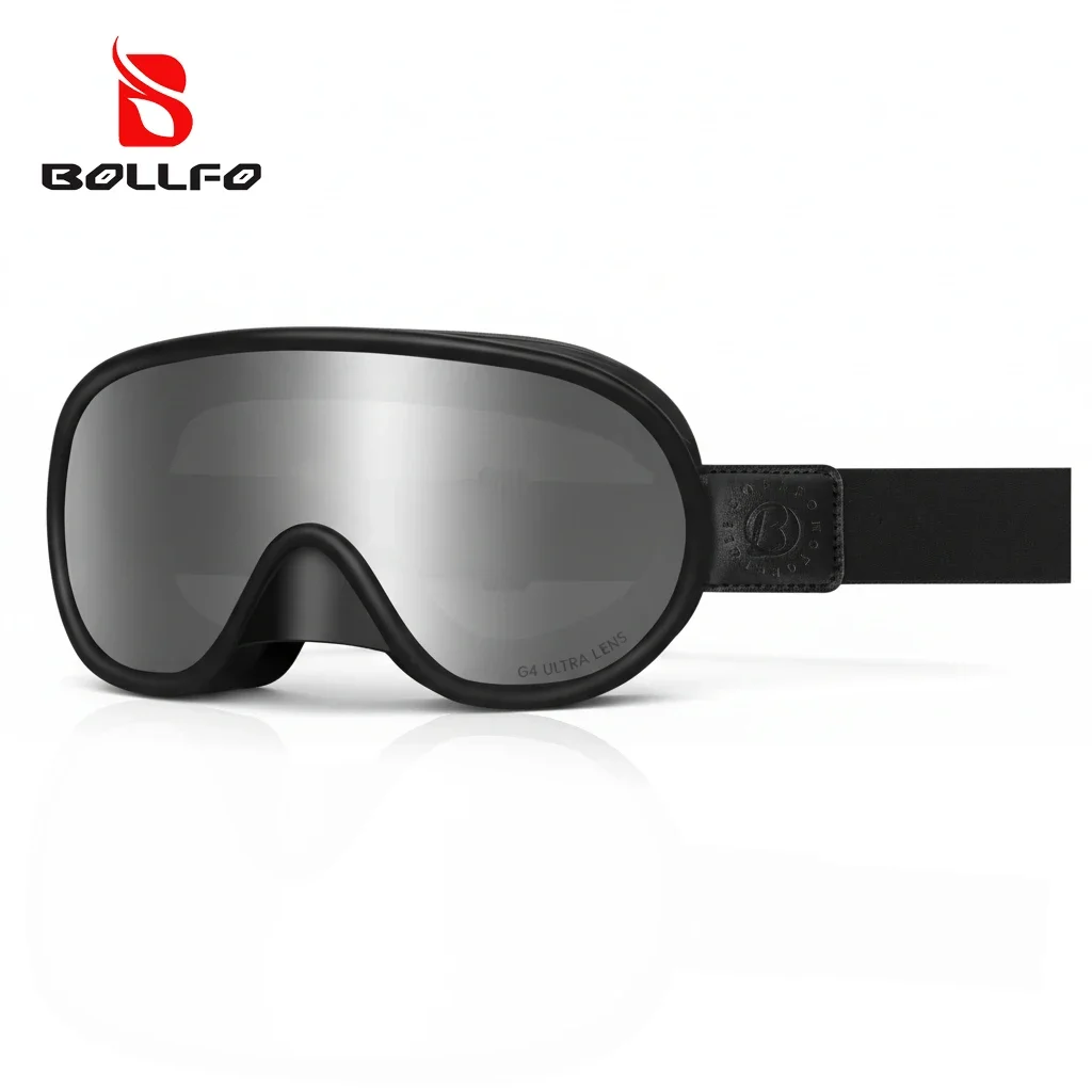 

BOLLFO Photochromic Motorcycle Riding Glasses Goggles Vintage Day Night UV400 Dust Proof Dirt Bike ATV Motocross Eyewear Lunette