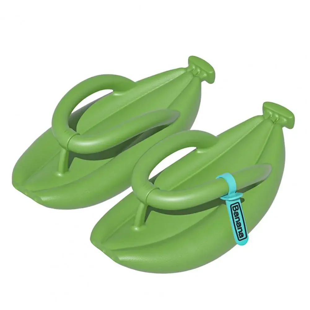 1 Paar Sommer-Hausschuhe, Cartoon, rutschfest, Stoßdämpfung, dicke Sohle, zum Gehen, weich, für Zuhause, Paar, lustige Bananen-Flip-Flops – Detail 20