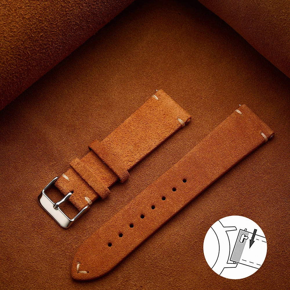 Soft Suede Strap Wristband Watch Bands
