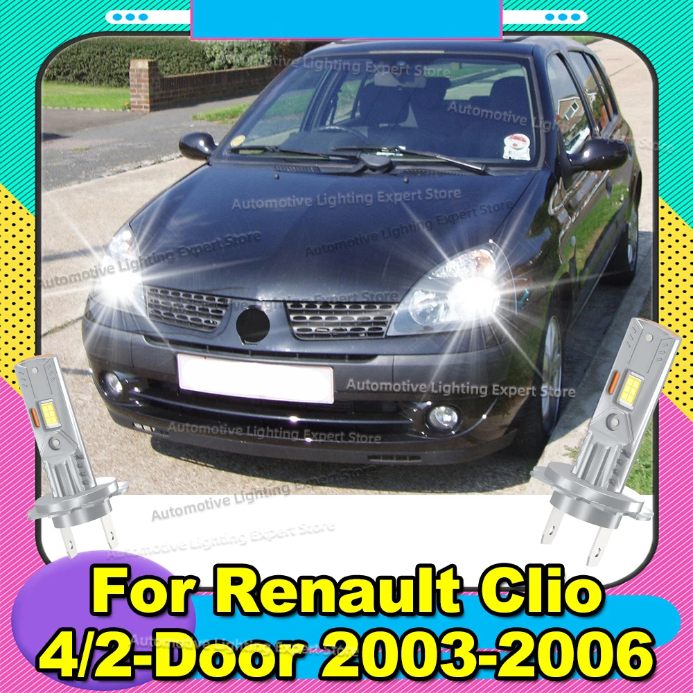 

Светодиодные лампы CANBUS для фар автомобиля, мощные автосветильники для Renault Clio 4/2-Door 2003 2004 2005 2006