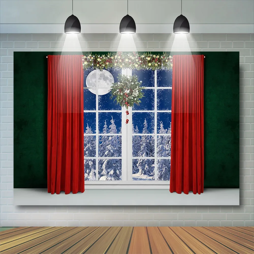 الموقد عيد الميلاد خلفية الاطفال صورة الجدار الأخضر نافذة خشبية ديكور الأشجار التصوير لعب الطفل الطفل استوديو الصور الدعائم