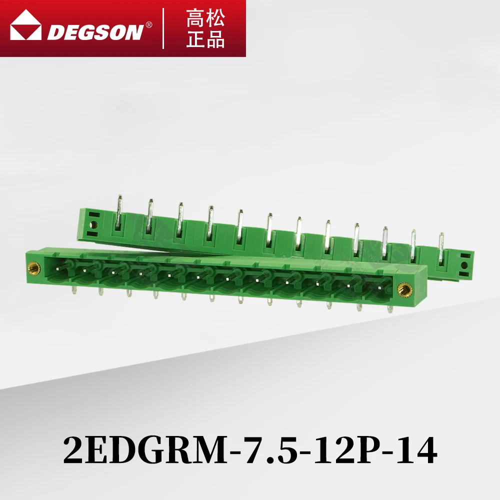 10Pcs DEGSON 2EDGRM-7.5-7.62 Pluggable PCB terminal blocks Phoenix Contact GMSTB2.5-GF KF2EDGRM 7.5mm 7.62mm 2PIN-12PIN 400V 20A