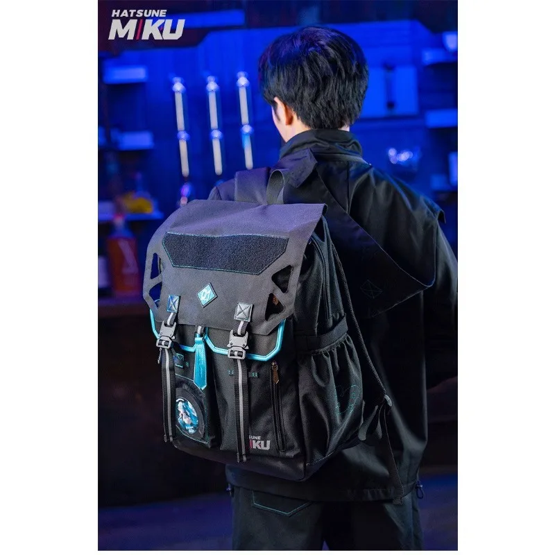 

Hatsune Miku Anime Backpack, Unisex Laptop School Bag, Cosplay Design, Travel Hucksack for Students, Fashion Daily Use, New