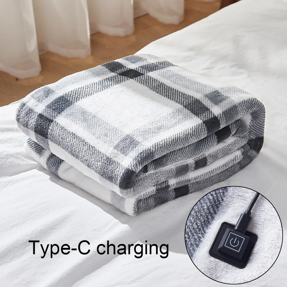 USB Electric Blankets 10W 5V Warm Mat Type C Heating Pat Heated Shawl Single Size 160x80CM Abdominal Thermal Blanket