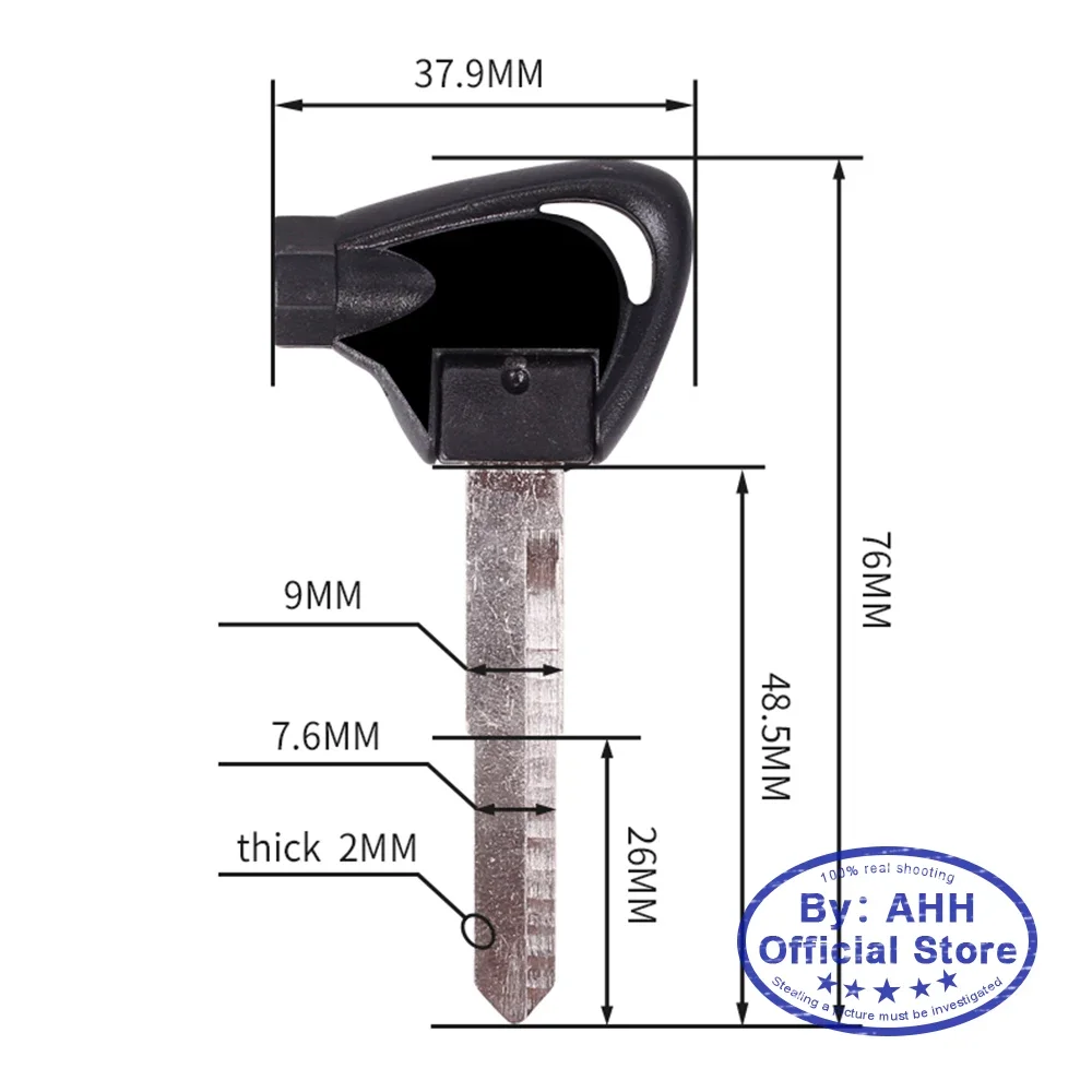 AHH Brand Motorcycle Replacement Key Uncut For YAMAHA magnet Anti-theft lock keys VOX BWS 4V BWS125 VOX50 GTR125 EVO JOG SMAX155