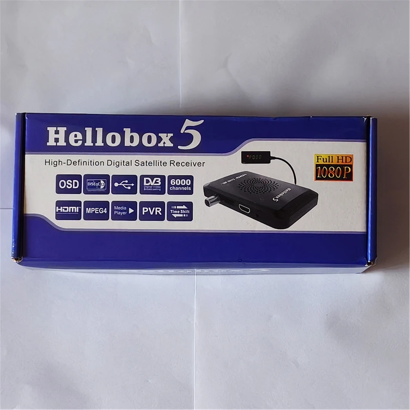 New Hellobox 5 Satellite TV Receiver DVB Player Support WiFi DVB-S2  Decoder 3G Modem USB 2.0 Cccam Newcam Mgcam Mini Box Stock