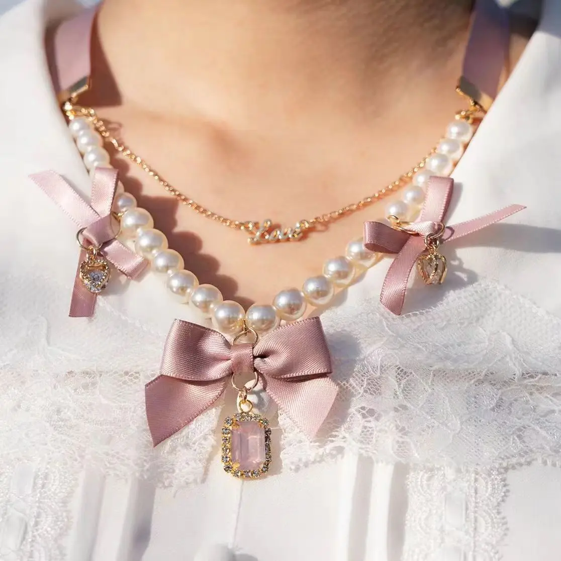 Naszyjnik LOLITA krótki naszyjnik lolita akcesoria styl japoński słodka dziewczyna choker