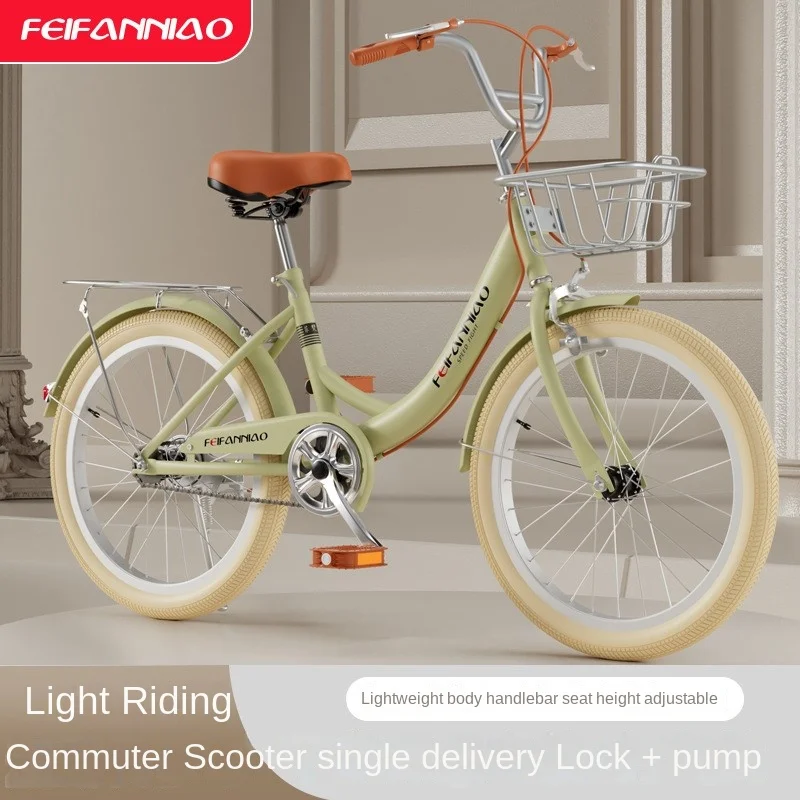 

cooya new Adult bike Ladies commuter car Urban travel adjustable height 20 "/22" /24 "light retro college campus bike transport