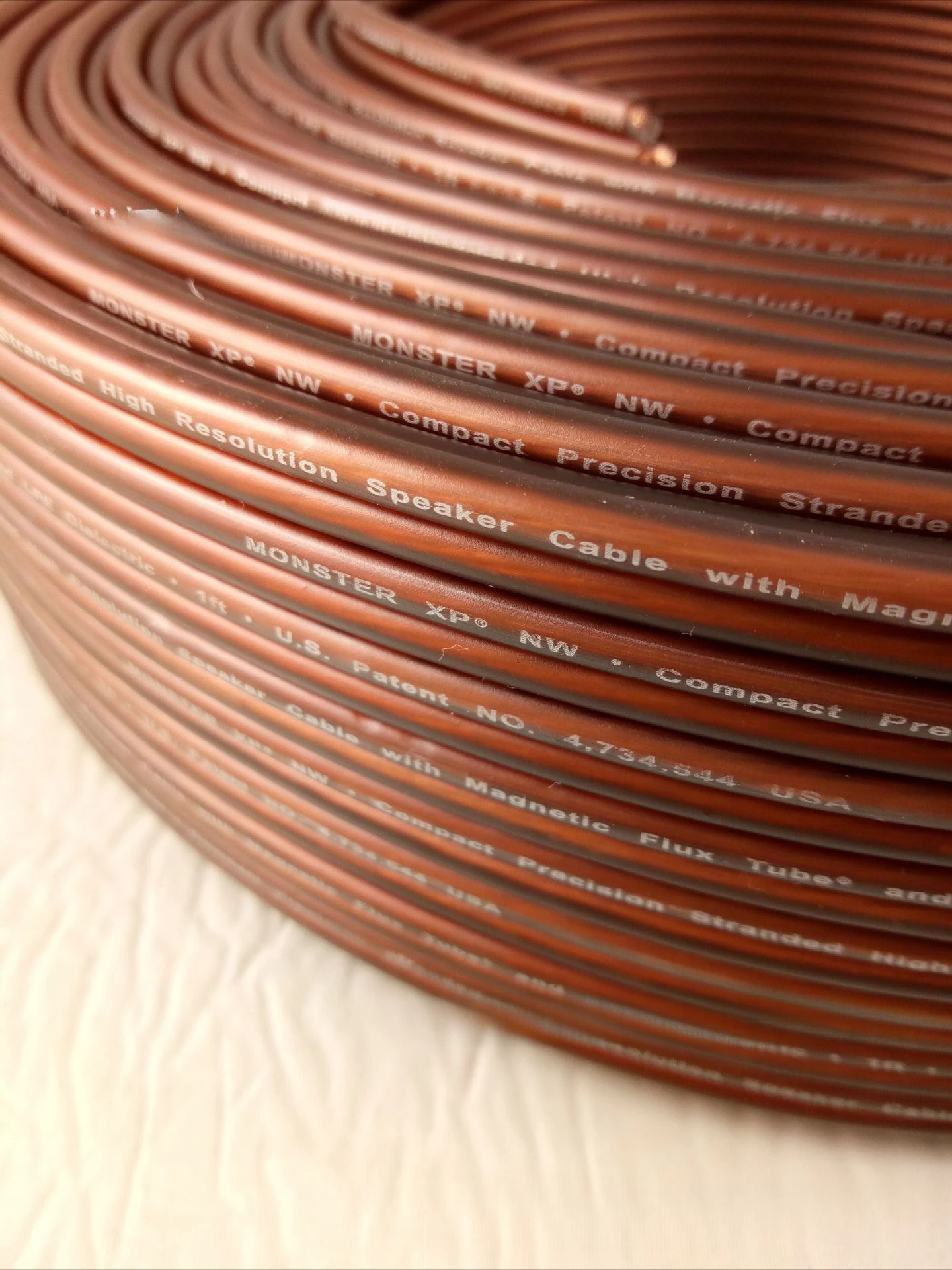 كابل صوت بني 400 Core، كابل مكبر صوت من النحاس النقي، كابل مكبر صوت، كابل مكبر صوت من الجلد الناعم عالي المرونة #4