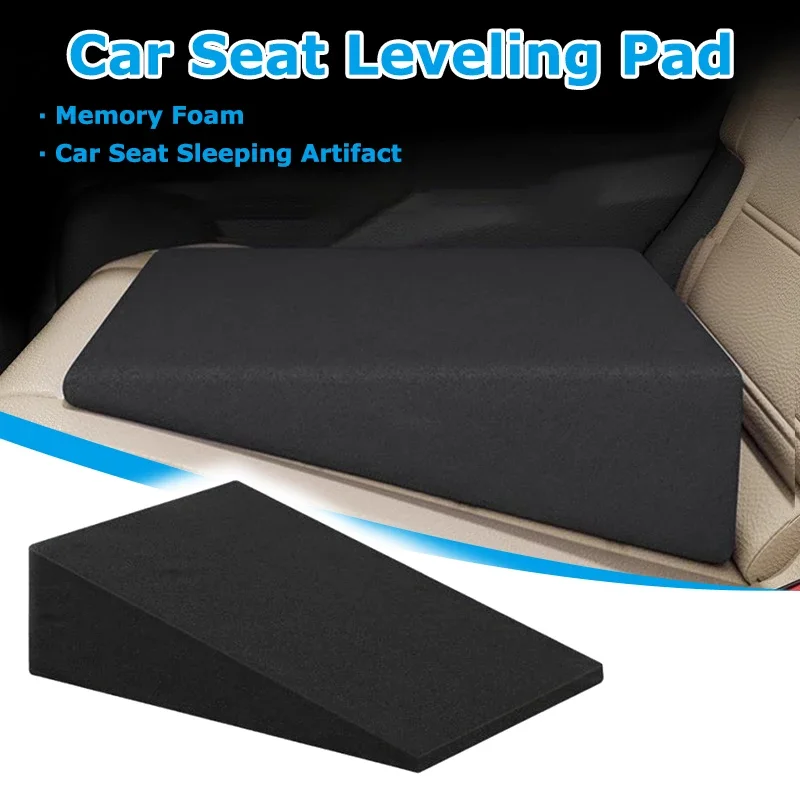 Car Seat Gap Filler Leveling Pad High Density Foam Cushion Auto Travel Bed Camping Sleeping Mattress with Black Washable Cover