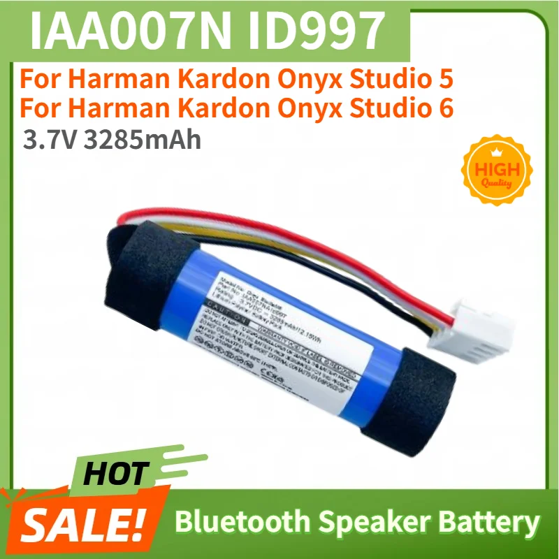 IAA007N ID997 Battery 3.7V 3285mAh For Harman Kardon Onyx Studio 5 6 Bluetooth Speaker High Quality Replacement Battery