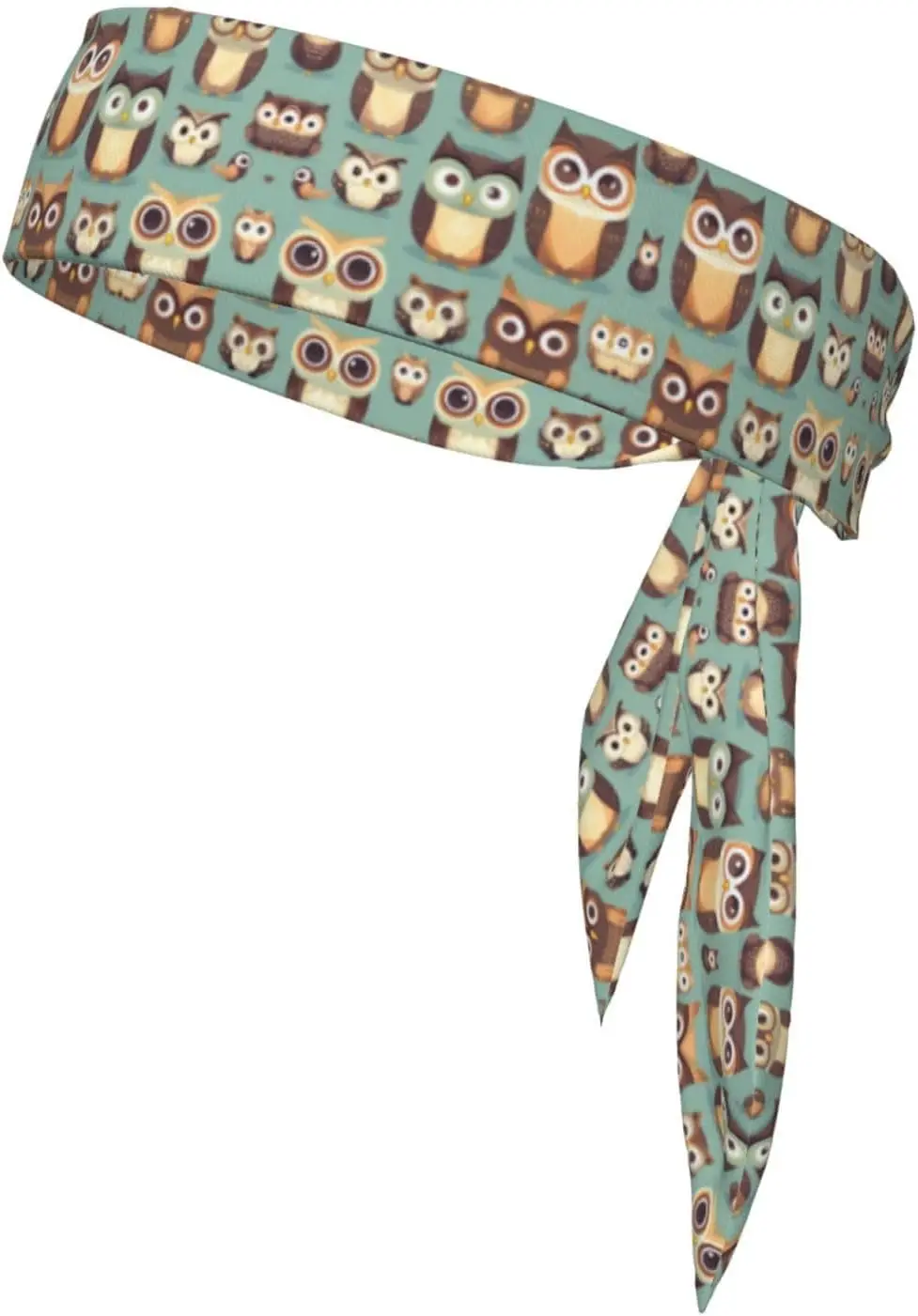 

Animal Cartoon Owls Cute Print Elastic Sports Head Tie Sweat Wicking Headband for Men and Women for Tennis Karate