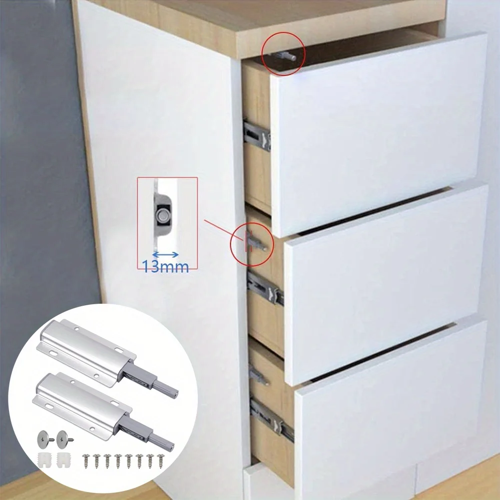 Magnetic Cabinet Push Open Latch Push To Open System Damper Buffer for Hidden Doors Closure Kitchen Furniture Hardware 1pcs/2pcs