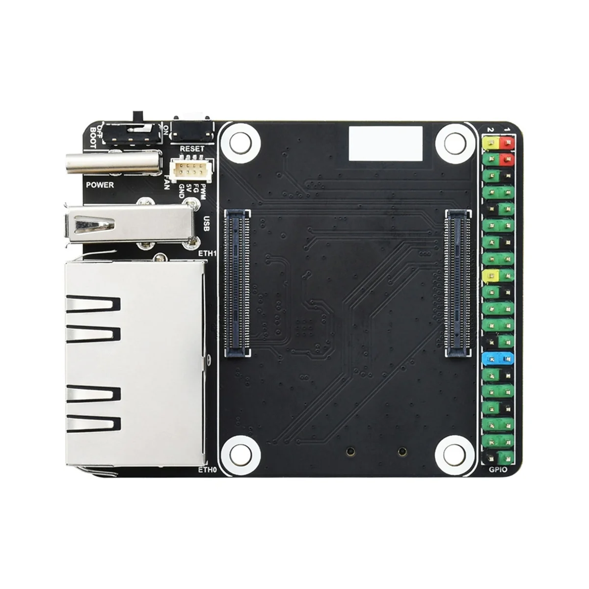 CCDD MINI Dual Ethernet CM4 Carrier Board dla RPI Compute Module 4 Lite EMMC Expansion Base Board