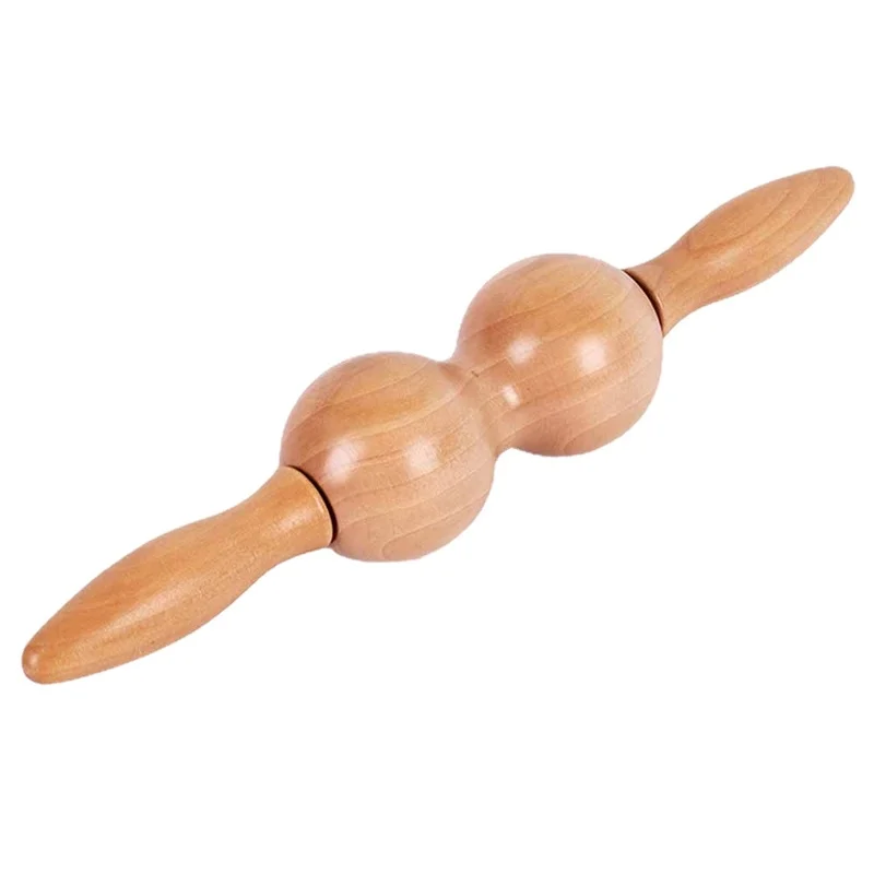 

Manual Wooden Fascia Massage Roller Trigger Points for Release Cellulite Sore Muscle Wood Therapy Lymphatic Drainage Tools