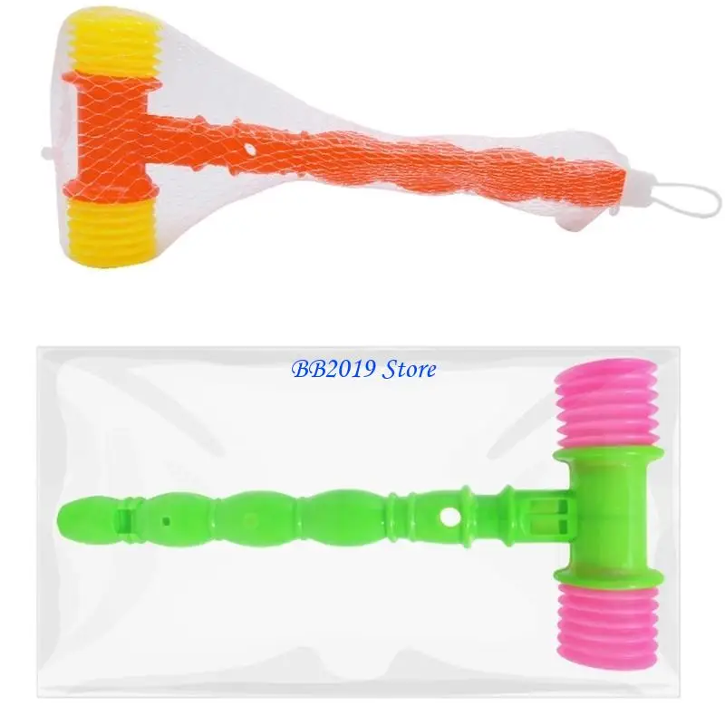 

Q0KB Funny Squeaky Hammer Toy For Children Random Colors Safe Plastic Interactive Play Newborns Gift