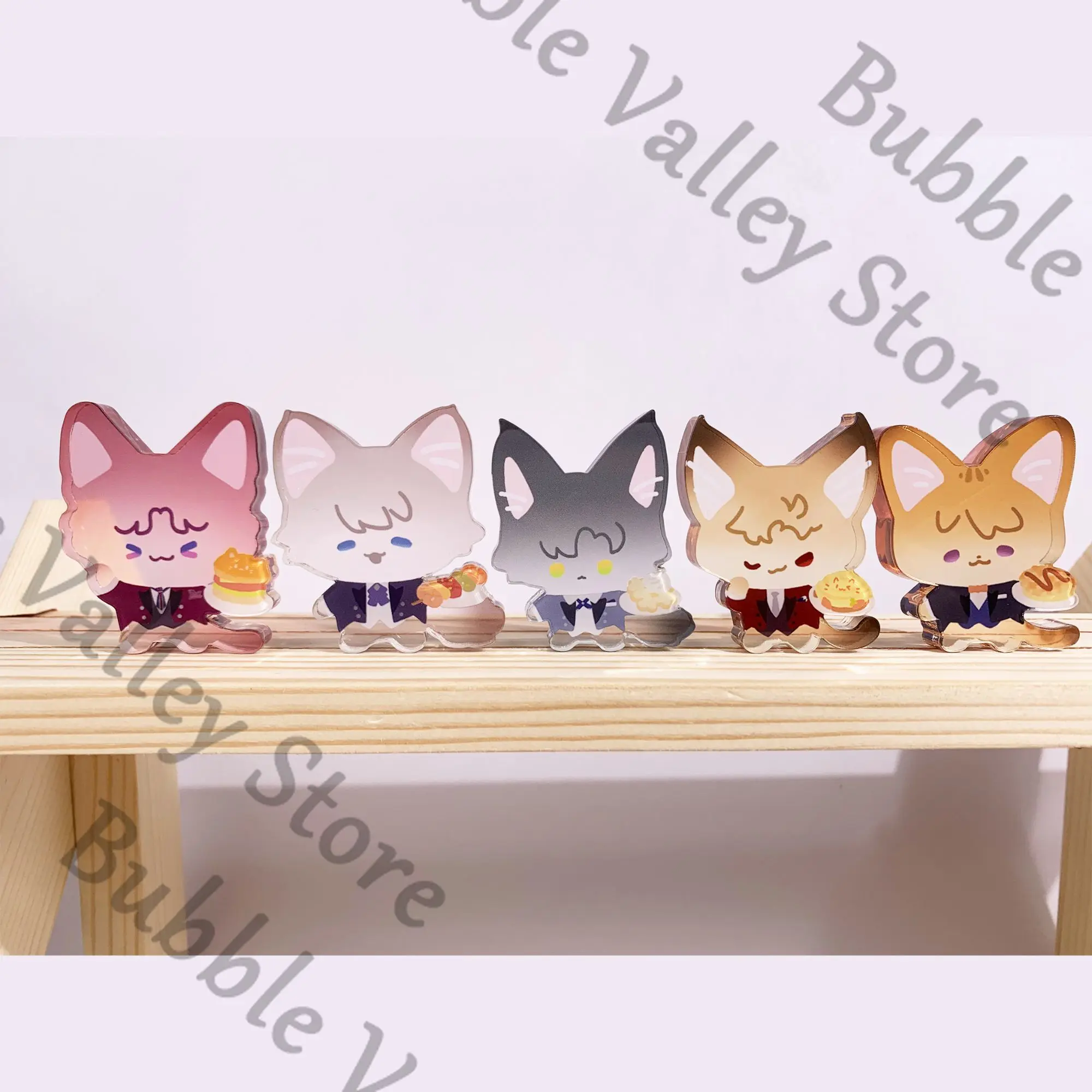 

Anime Love and Deepspace Rafayel Sylus Xavier Zayne Caleb Cosplay Acrylic Without Base Cat Standing Sign Cartoon Card Brick Fork