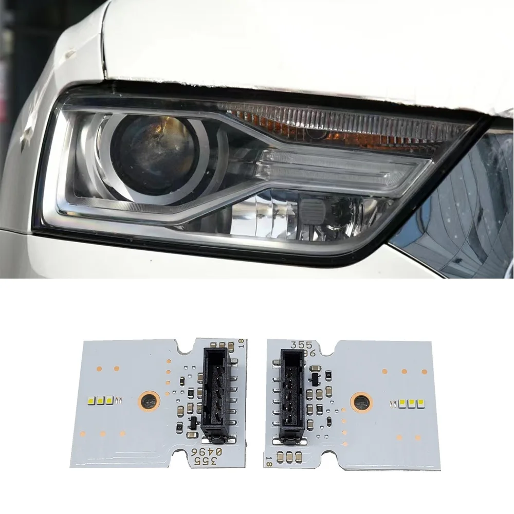 New Right & Left 8U0941475B DRL Daylight Chips For 2015-2018 AUDI Q3 Xenon Headlight Daytime Running Light LED Boards 8U0941475C