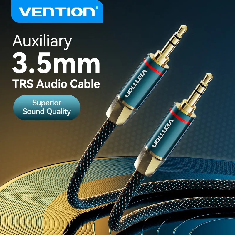 Vention 3.5mm 잭 오디오 케이블 헤드폰 Xiaomi 노트북 잭 3.5 남성-남성 자동차 Aux 케이블 잭 3.5 스피커 케이블 오디오 코드 썸네일 7