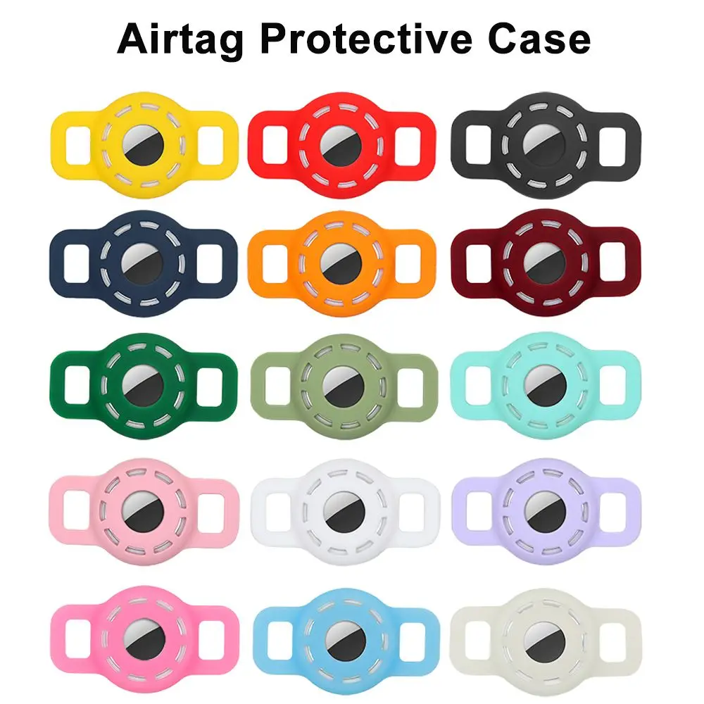 Dog Cat Collar GPS Finder Silicone Tracker Protector Cover Pets Anti-lost Locator Sleeve Air Tag Holder Airtag Protective Case