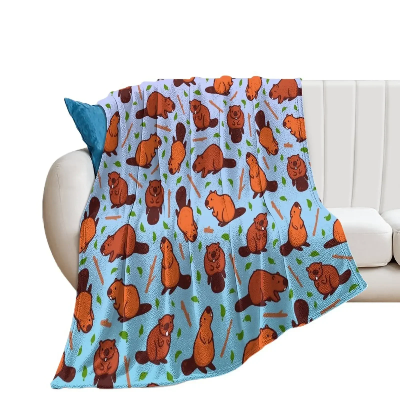 

Beaver FevEr Throw Blanket manga Decorative Sofas Summer Blankets