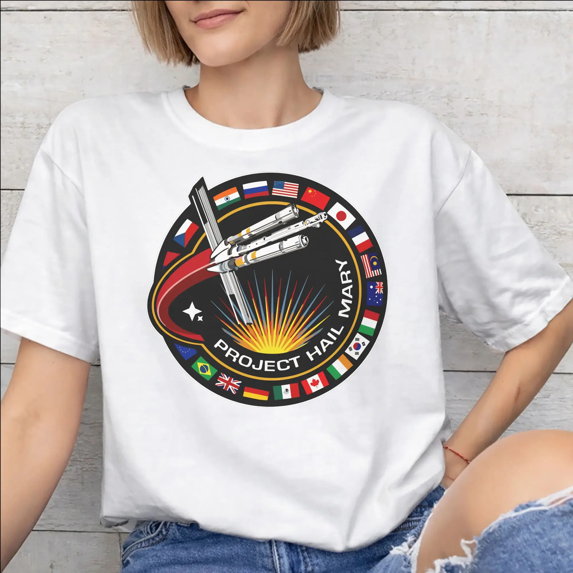 Men Women Ryland Grace Project Hail Mary Sci-Fi rocky Shirt Cotton Graphic Printing Tee Shirts  Top Clothing