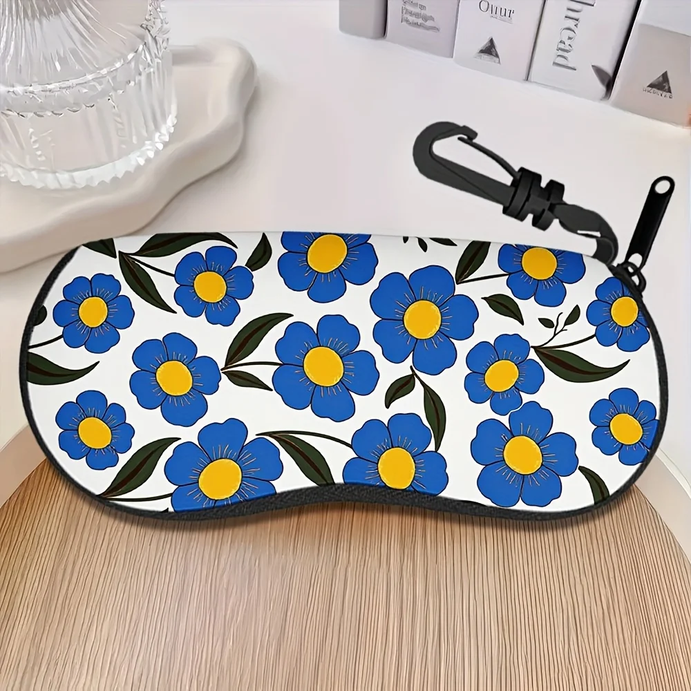 1pc Vintage Floral Eyeglass Case Compatible for Fashion Glasses, Reading Glasses, Swim Goggles - Lightweight Cover