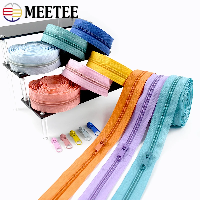 

3/5/10M 3#5# Nylon Zipper Tape Garment Luggage Replace Zip Backpack Pocket Closure Zippers Slider Repair Kits Sewing Accessories