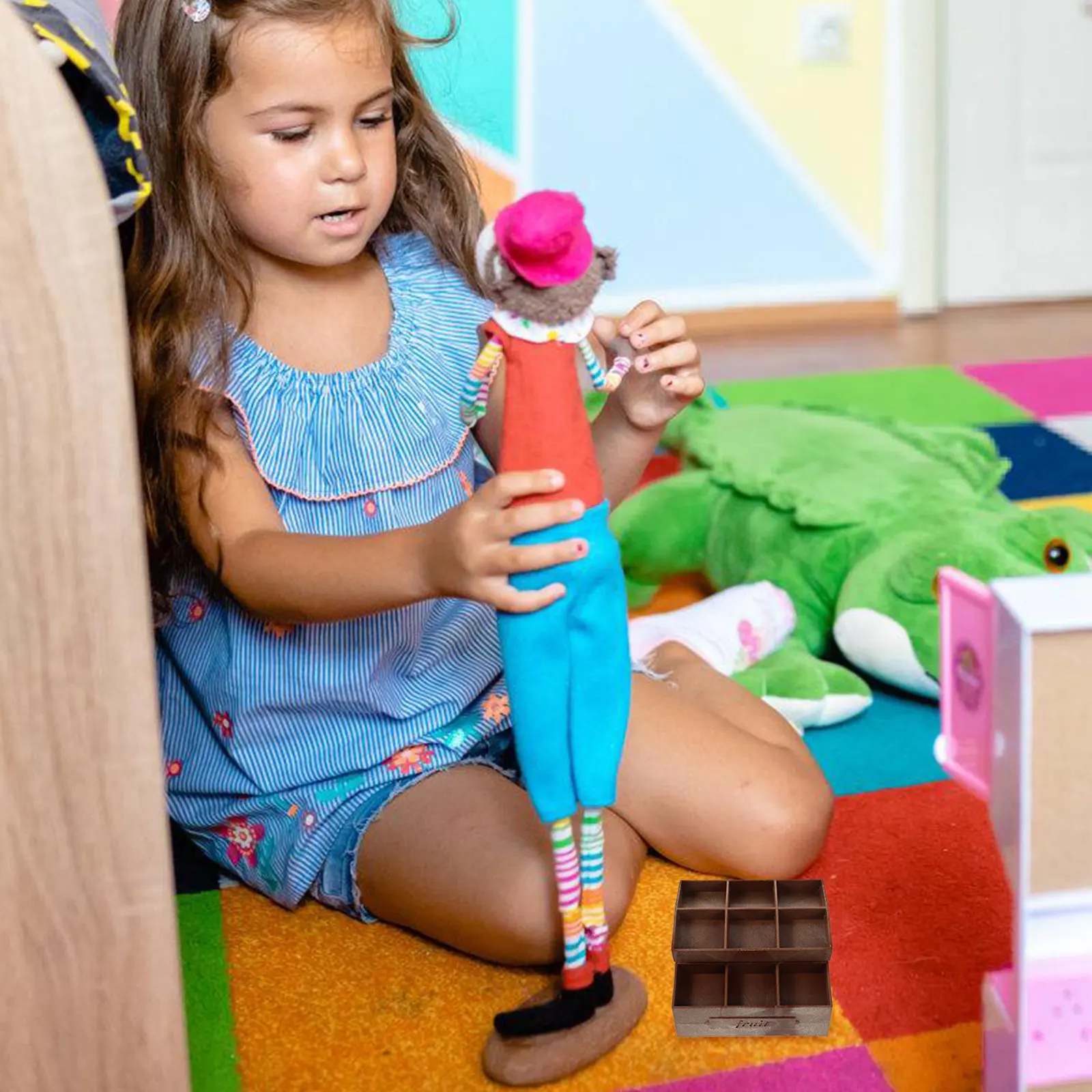 

Mini Fruit Snack Shelf Intricate Realistic Crafted for Dollhouse Supermarket Setup Vibrant Colors Enhance Learning Interactive