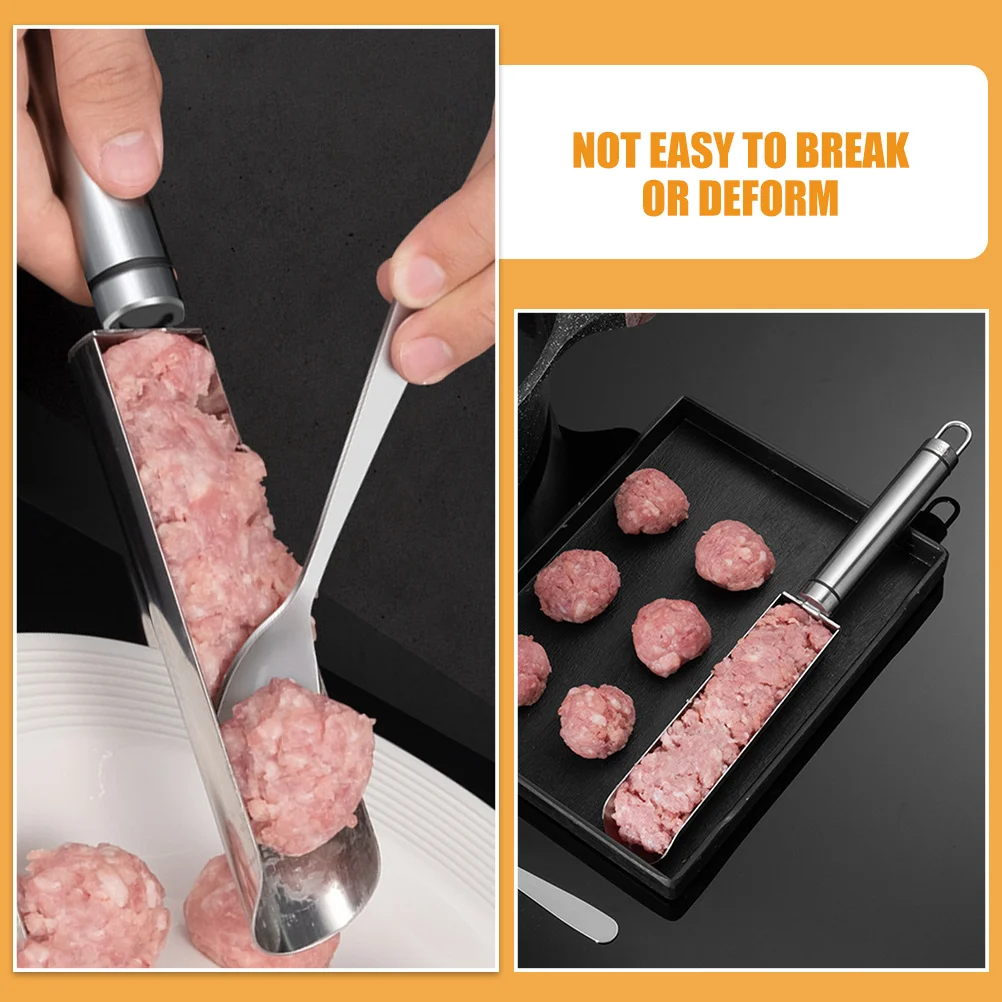 

1Set Meatball Maker Stainless Steel DIY Fish Ball Mold Shrimp Slide Tool Kitchen Gadget for Rice Cake Tofu Balls