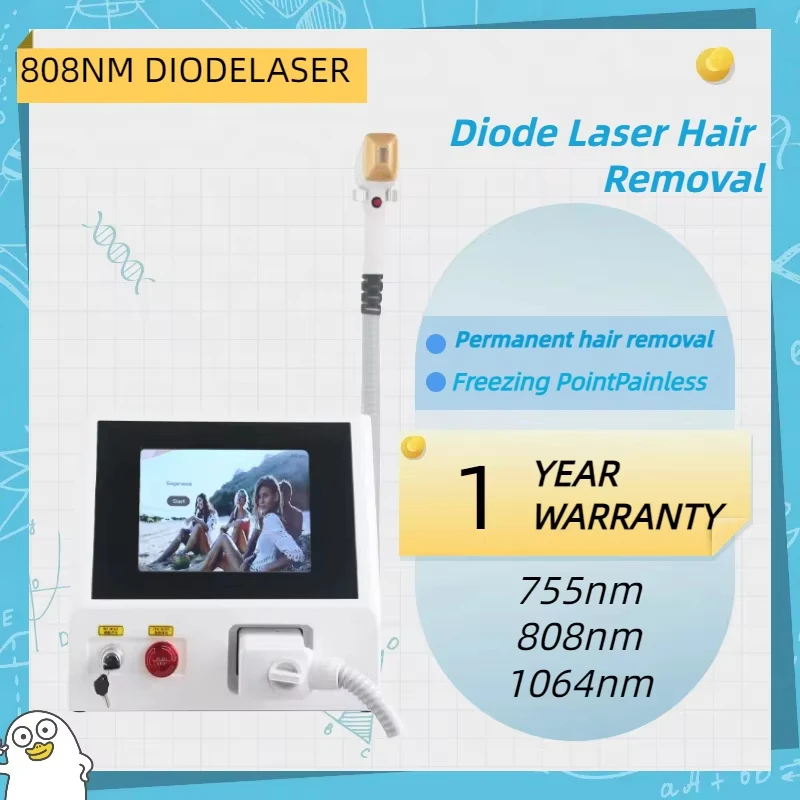 

Large Screen Diode Laser Hair Removal Machine Painless Permanent Hair Removal Skin Whitening High Power Smart 3 Wavelengths HOT