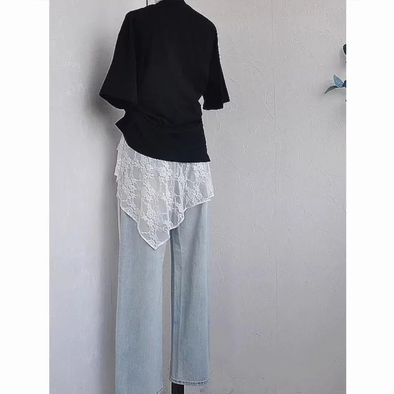 الفرنسية الدانتيل يصل قصيرة ضرطة الستار تنورة الربيع الطبقات تنورة INS المرأة تنّورة ملفوفة ضمادة فستان المئزر الستار التوسع تنورة