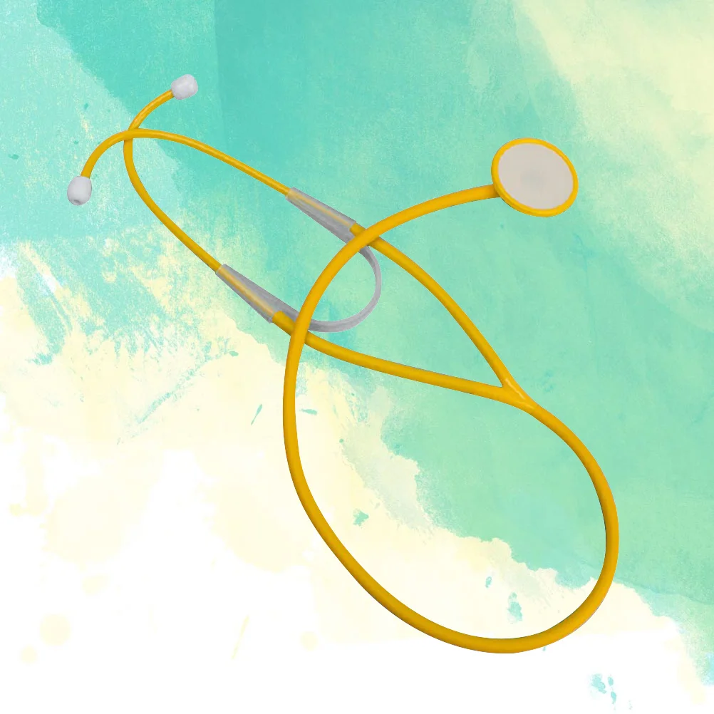 Estetoscopio Diy, juego médico de plástico duradero rojo para niños, Kit de disfraz portátil para actuación en escenario, estuche