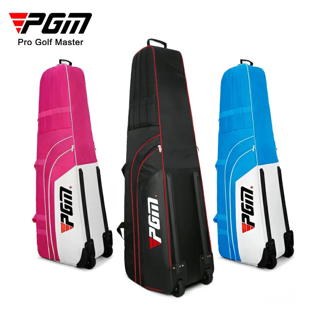 PGM Lightweight Foldable Golf Bag Travel Plane Caddy Bags with Wheel Aircraft Stand Thickening Folding Cover HKB008