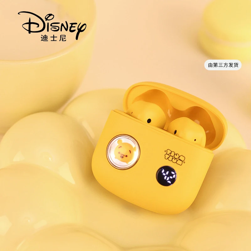 2023 New Disney Strawberry Bear/mickey Cartoon Minipods2 Wireless Bluetooth Semi-in-ear Sports Headphones Girl Birthday Present