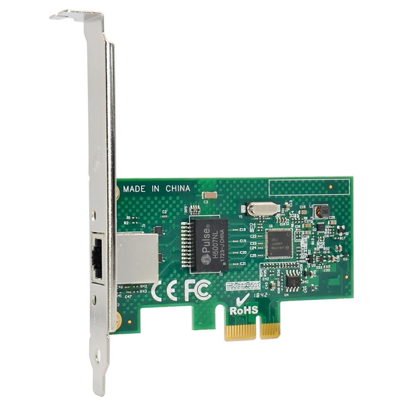 Adaptor Server Ethernet PCI-E, untuk I210AT PCI-E X1 Gigabit LAN kartu jaringan Port tunggal Desktop Server beradaptasi PCI-E