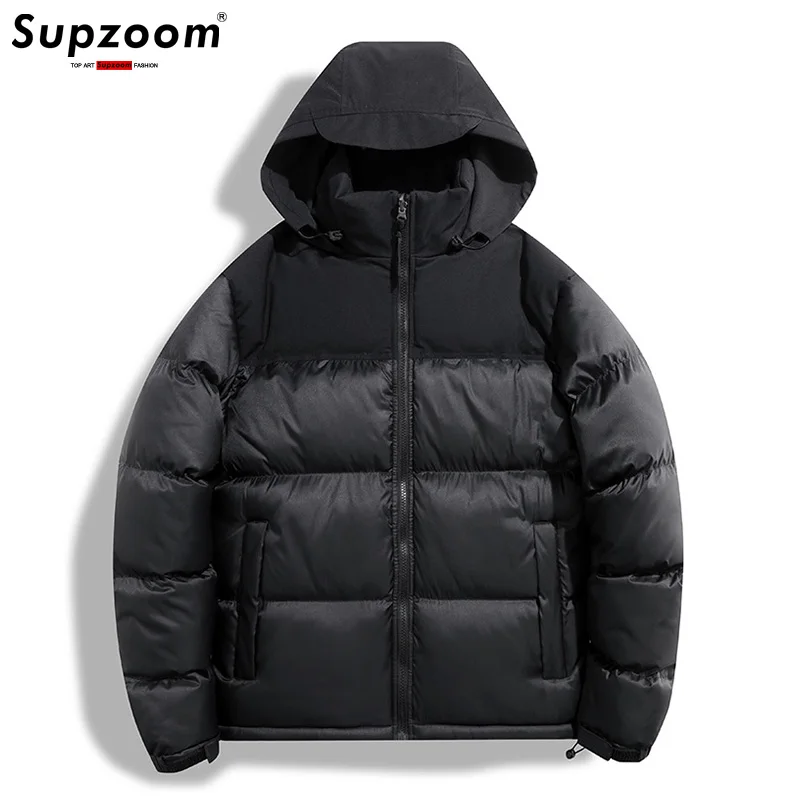 Supzoom 2025 New Arrival Casual Spliced Mens Winter Warm Trendy Bread Suit Couple Cotton-padded Jackets And Coats