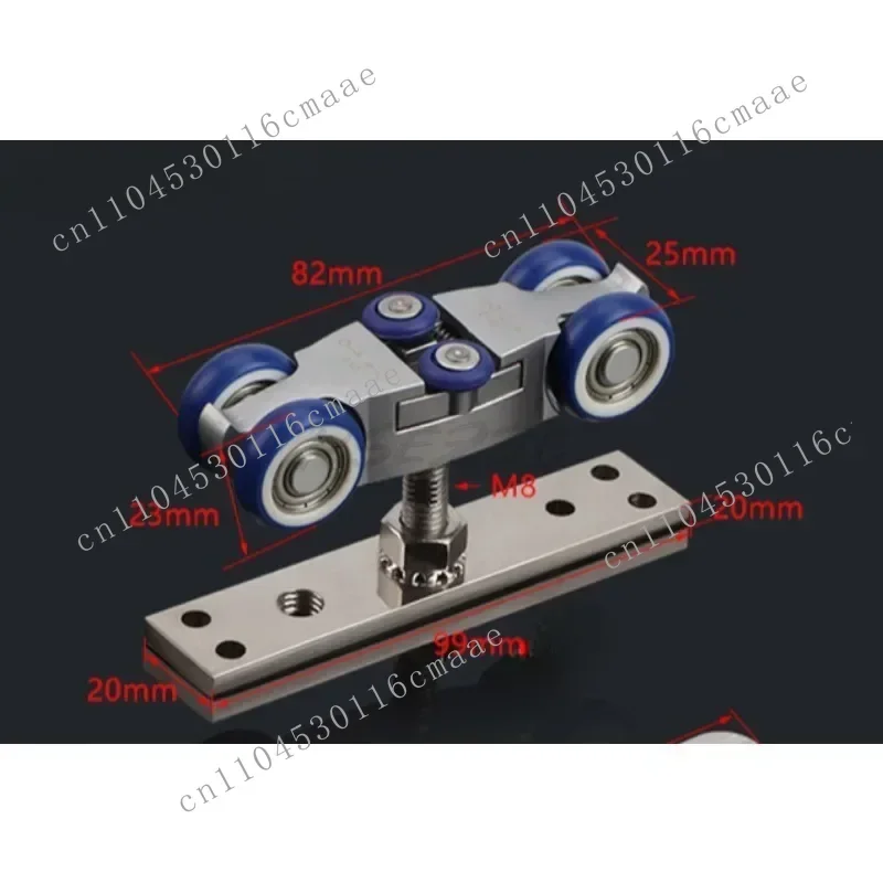 Folding Door Hardware Accessories Sliding Door Suspension Rail Pulley Rail Push-pull Universal Suspension Wheel No Lower Rail