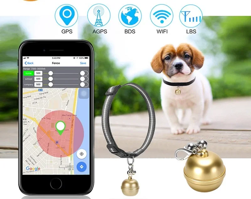 Pet Locator Waterproof GPS Tracker Wireless Cat Dog Collar Locator