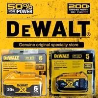 New 100% Dewalt Genuine 20V Battery 20V 5AH 6AH Rechargeable Lithium Ion Battery Dewalt DCB200 Power Tool Replacement Battery