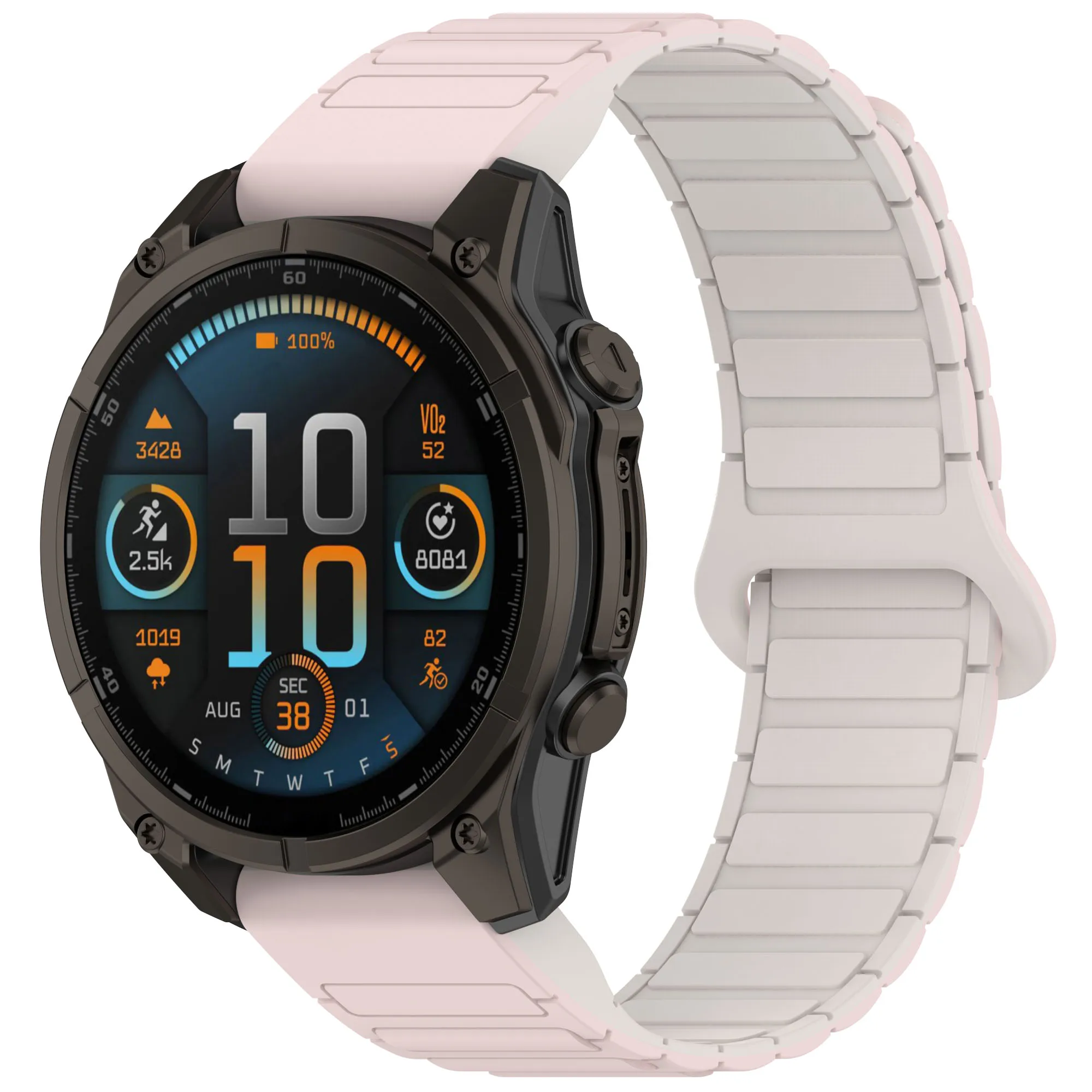 QuickFit 26 20 22 mm Magnetband für Garmin Fenix 8 47 mm 51 mm 43 mm 7X 7 7S 6 6S 6X 5S 5 5X 965 955 Silikon-Link-Armband – Detail 13