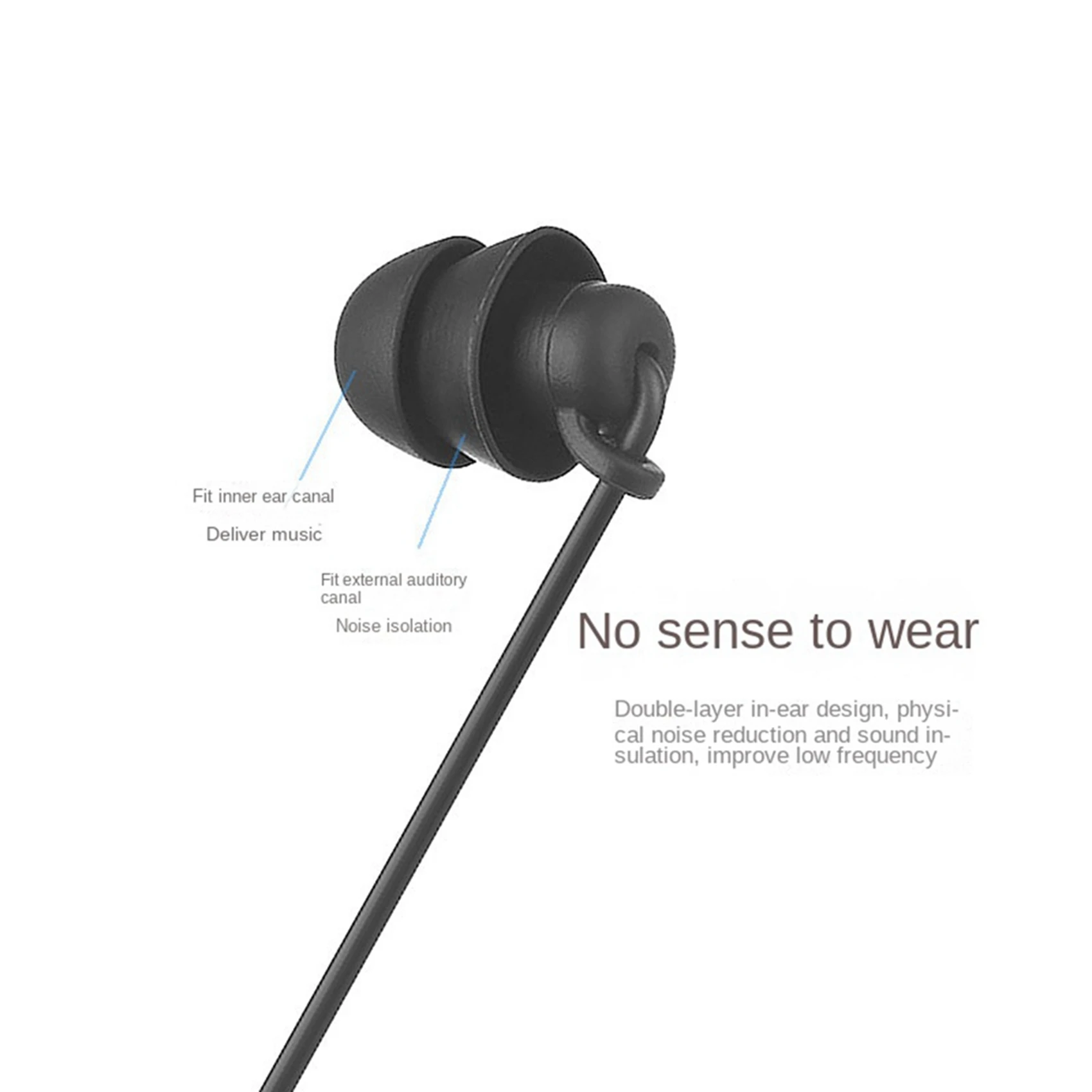 4X Short Cable Unilateral Headset Extension Cable Earpiece In Ear Single Earbud Silicone Earbud 3.5Mm Jack For Phone