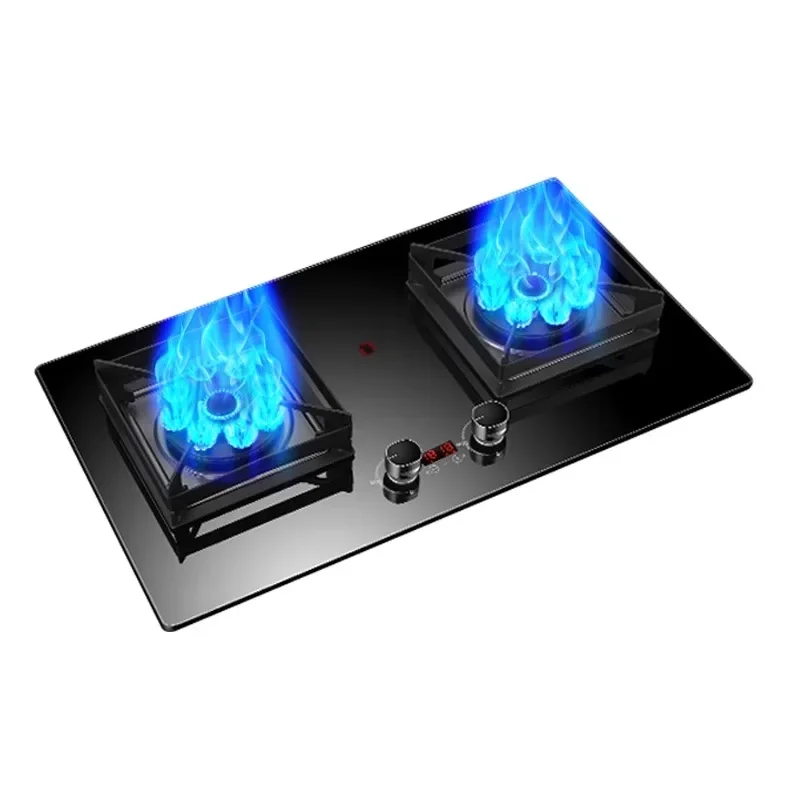 เตาแก๊สหัวเตาคู่ประสิทธิภาพสูงสำหรับบ้านฝังแก๊สธรรมชาติ/LPG ทำอาหาร AB