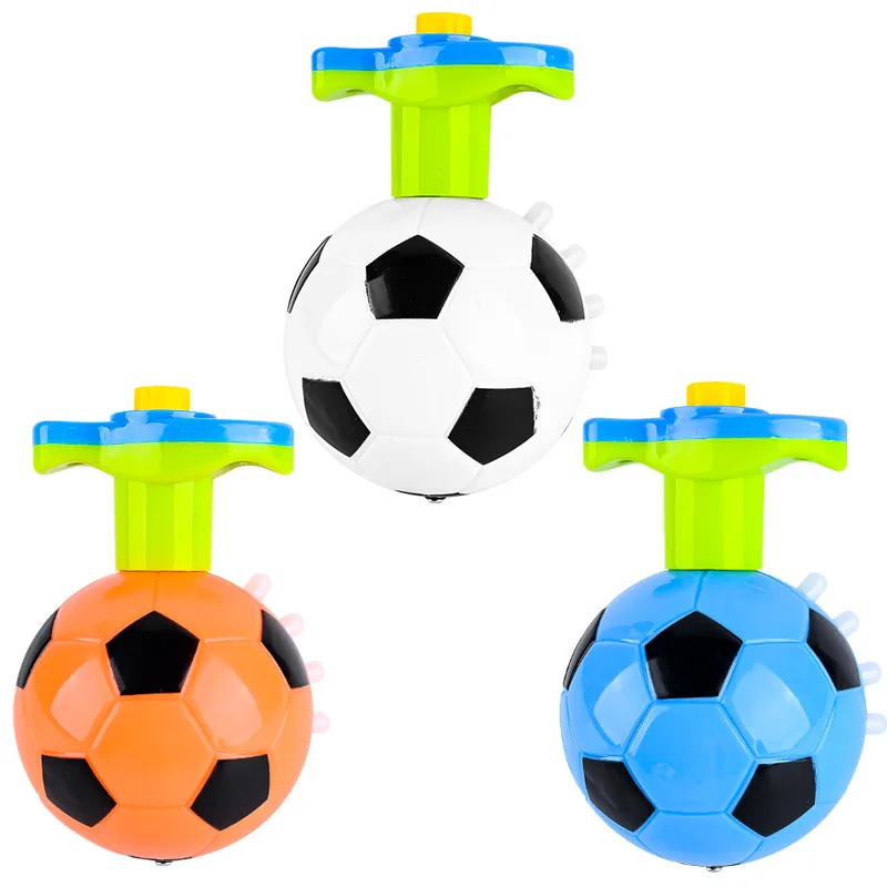 Novelty Funny Light-emitting Toys Simulation Soccer Ball Multi-color Spinning Gyro Toys With Light Music Soccer Ball Gyro