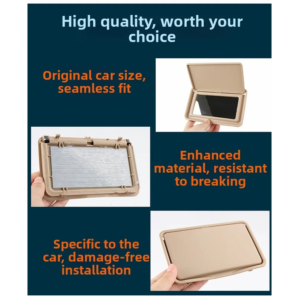 

Replacement Sun Visor Vanity Mirror For Mercedes-Benz C-Class W202 E-Class W210 1993-2002 Part 2108102510 ABS Material