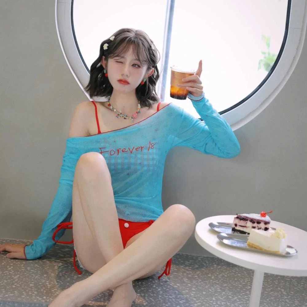 

Bikini Swimsuit Women's Sexy Two-Piece Four-Piece Set Small Chest Conceals Belly Slimming Hot Springs Vaion Suitable for S...